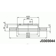 J3303044 NIPPARTS Тормозной диск