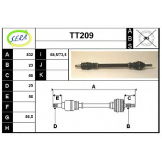 TT209 SERA Приводной вал