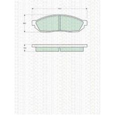 8110 40055 TRIDON Brake pads - front