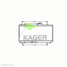 31-1057 KAGER Радиатор, охлаждение двигателя