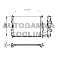 104529 AUTOGAMMA Радиатор, охлаждение двигателя