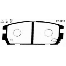 J PP-H03AF JAPANPARTS Комплект тормозных колодок, дисковый тормоз