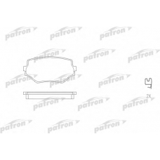 PBP1565 PATRON Комплект тормозных колодок, дисковый тормоз