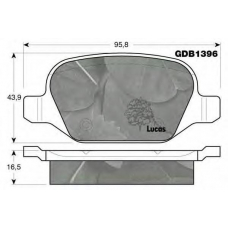 GDB1396 TRW Комплект тормозных колодок, дисковый тормоз