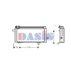 186110N AKS DASIS Масляный радиатор, двигательное масло