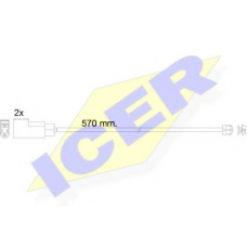 610463 E C ICER Сигнализатор, износ тормозных колодок
