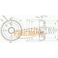 BD-4725 FREMAX Тормозной барабан