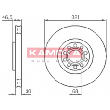 1032332 KAMOKA Тормозной диск