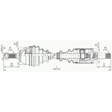 DRS6145.00 OPEN PARTS Приводной вал