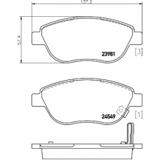 8DB 355 013-371 HELLA PAGID Комплект тормозных колодок, дисковый тормоз