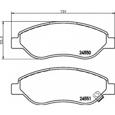 8DB 355 013-401 HELLA Комплект тормозных колодок, дисковый тормоз