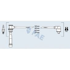 85116 FAE Комплект проводов зажигания