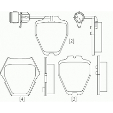 P 85 054 BREMBO Комплект тормозных колодок, дисковый тормоз