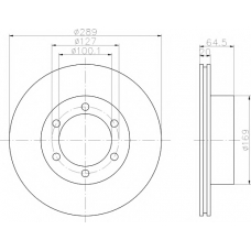 8DD 355 104-761 HELLA PAGID Тормозной диск