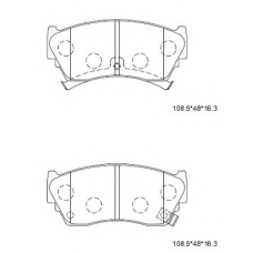 KD1731 ASIMCO Комплект тормозных колодок, дисковый тормоз