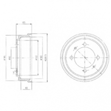 BF498 DELPHI Тормозной барабан