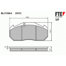 BL1759A4 FTE Комплект тормозных колодок, дисковый тормоз