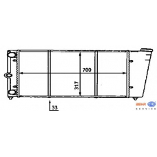 8MK 376 716-731 HELLA Радиатор, охлаждение двигателя