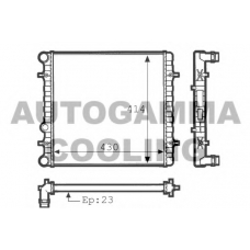 100968 AUTOGAMMA Радиатор, охлаждение двигателя