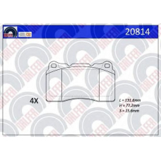20814 GALFER Комплект тормозных колодок, дисковый тормоз