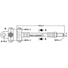 FBH6806 FIRST LINE Тормозной шланг