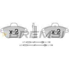 BP2521 BREMSI Комплект тормозных колодок, дисковый тормоз