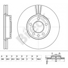 BR 360 VA100 BRECK Тормозной диск