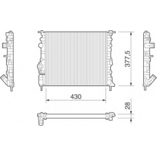 350213261000 MAGNETI MARELLI Радиатор, охлаждение двигателя