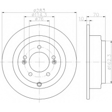 8DD 355 118-091 HELLA Тормозной диск