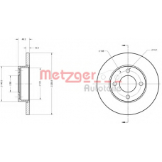 6110254 METZGER Тормозной диск