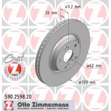 590.2598.20 ZIMMERMANN Тормозной диск