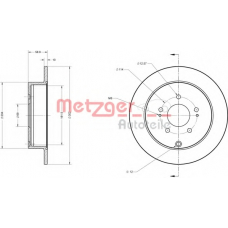 6110284 METZGER Тормозной диск