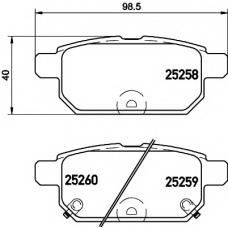 8DB 355 015-871 HELLA PAGID Комплект тормозных колодок, дисковый тормоз