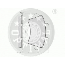 81900 OPTIMAL Комплект тормозных колодок, дисковый тормоз