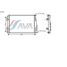 RT2387 AVA Радиатор, охлаждение двигателя