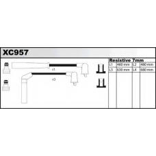 XC957 QUINTON HAZELL Комплект проводов зажигания