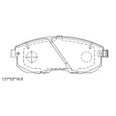 KD1515 ASIMCO Комплект тормозных колодок, дисковый тормоз