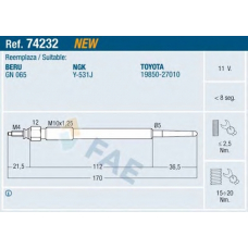 74232 FAE Свеча накаливания