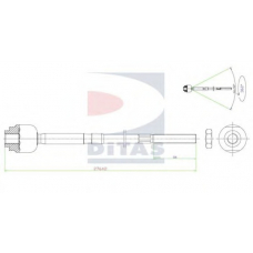 A2-5628 DITAS Осевой шарнир, рулевая тяга