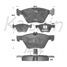 D10110 KAISHIN Комплект тормозных колодок, дисковый тормоз