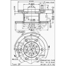 08.3907.10 BREMBO Тормозной диск