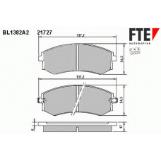 BL1382A2 FTE Комплект тормозных колодок, дисковый тормоз
