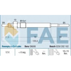 74174 FAE Свеча накаливания