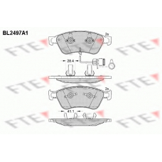 BL2497A1 FTE Комплект тормозных колодок, дисковый тормоз