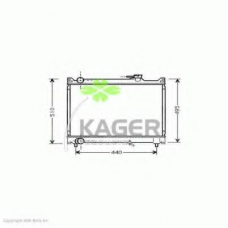 31-1059 KAGER Радиатор, охлаждение двигателя
