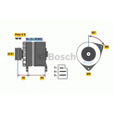 0 986 080 850 BOSCH Генератор