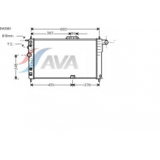 DW2003 AVA Радиатор, охлаждение двигателя