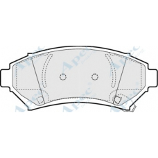 PAD1002 APEC Комплект тормозных колодок, дисковый тормоз