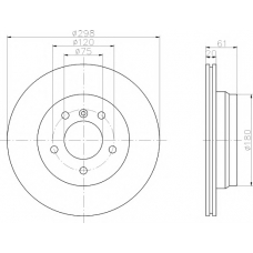 8DD 355 122-111 HELLA PAGID Тормозной диск