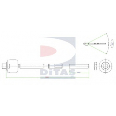 A2-5413 DITAS Осевой шарнир, рулевая тяга